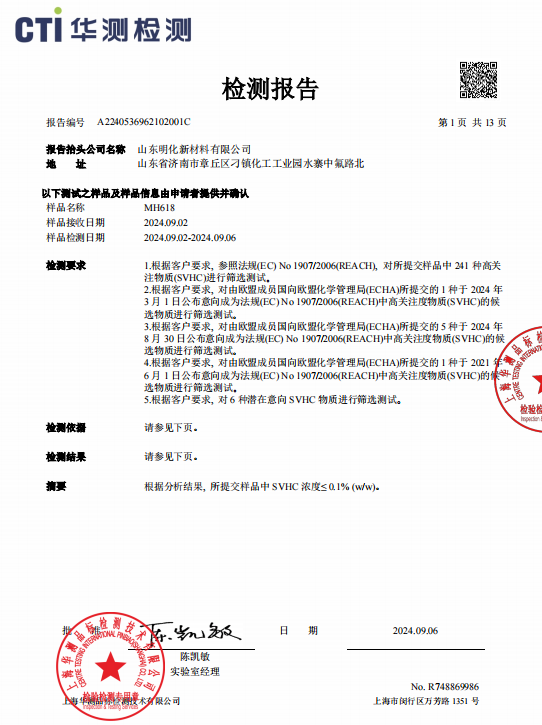 檢測報告